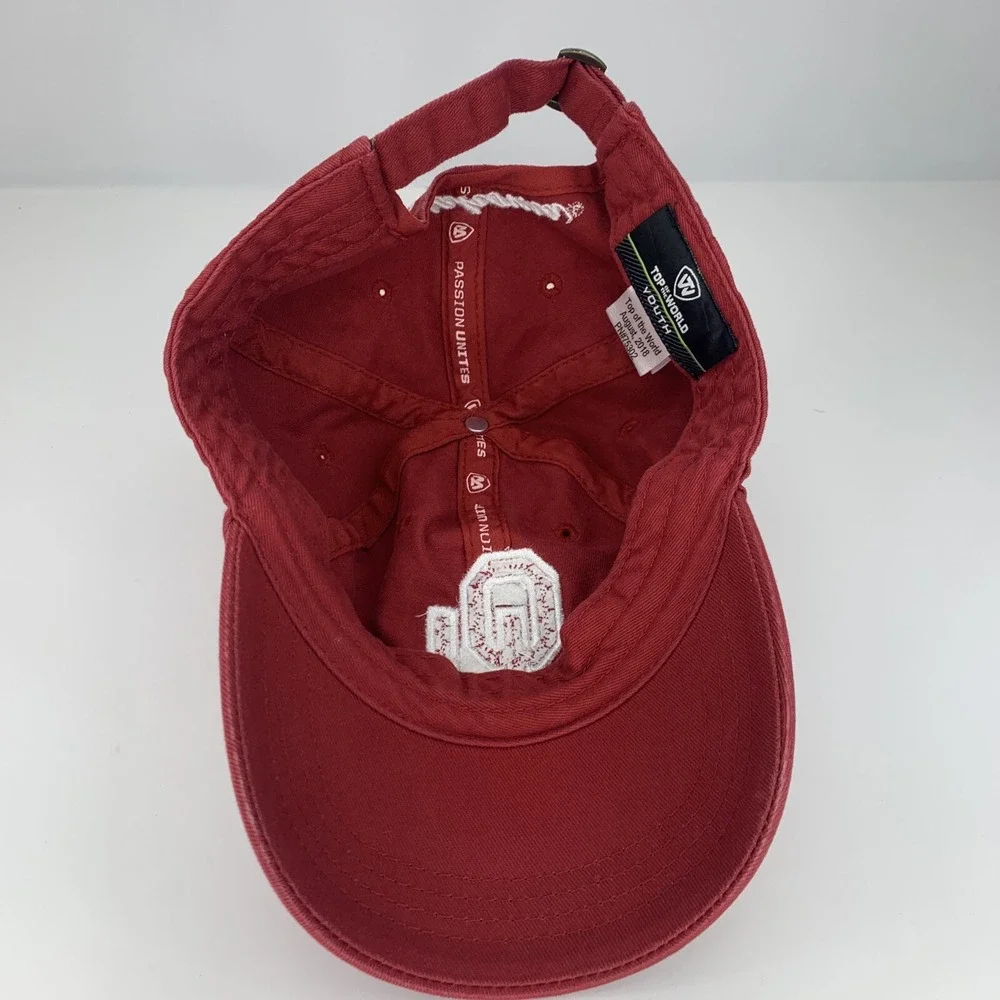 OU Oklahoma Sooners Hat YOUTH Girls Adjustable Strapback Glitter Sparkle TOW Cap